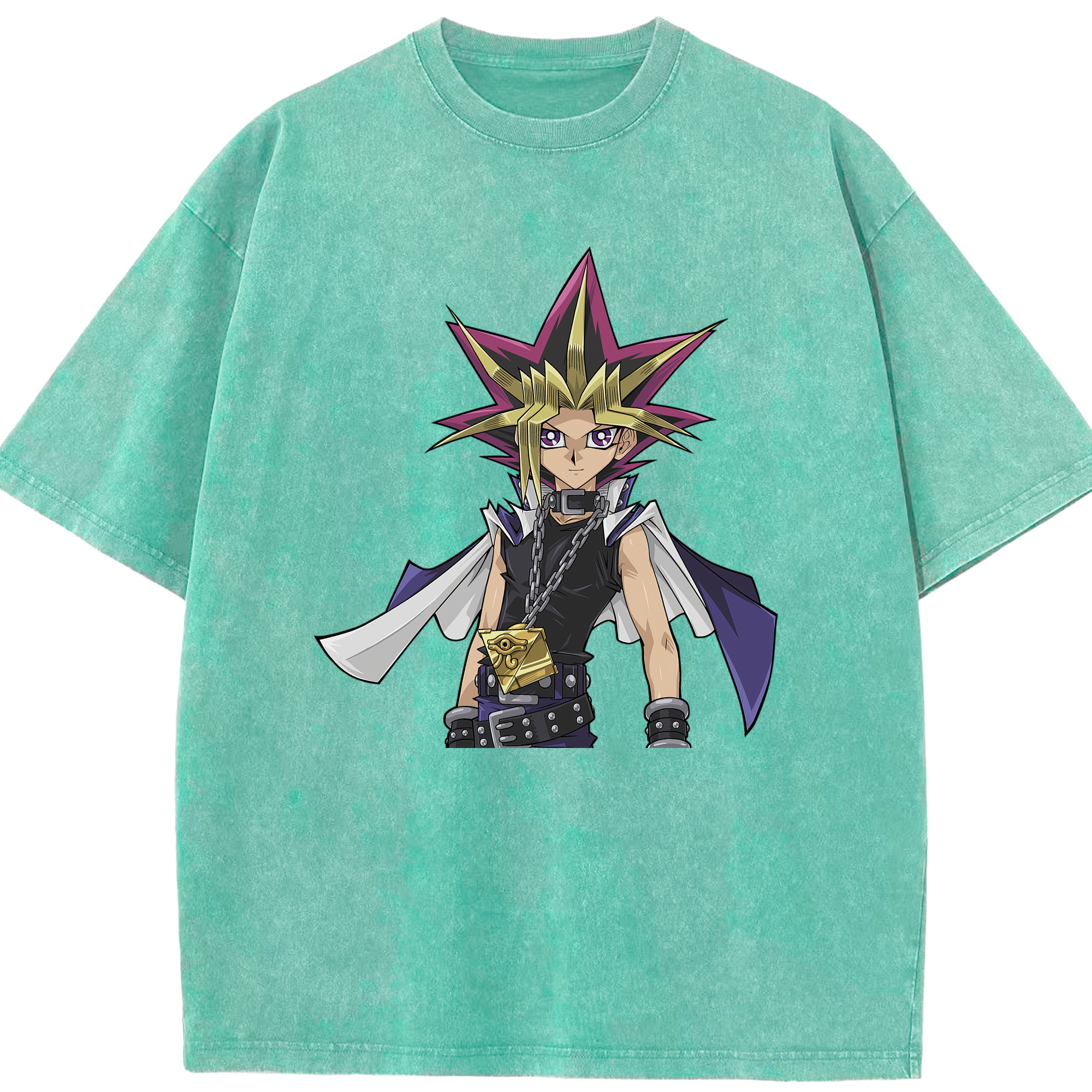 （画像用） 遊☆戯☆王 Yu-Gi-Oh! 綿100% ヴィンテージ風 半袖Tシャツ（フロントプリント）
